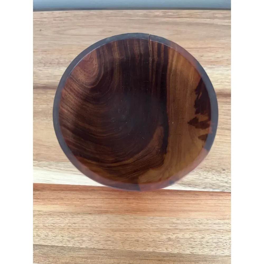 Vintage Hand Turned Teak Bowl JL